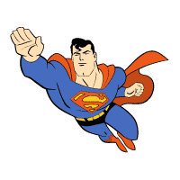 Superman cartoon vector