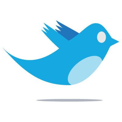 Twitter bird logo vector