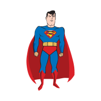Comic Superman logo vector