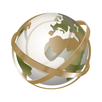 Globe tracing logo vector