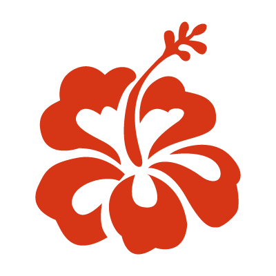 Hibiscus flower vector logo
