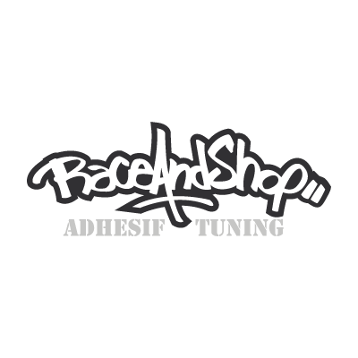 Race and shop vector logo