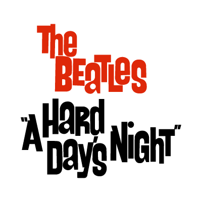 The Beatles a hard day's night vector logo