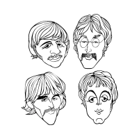 The Beatles band vector logo