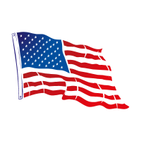 Flag of USA Flying vector logo