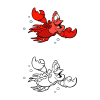 The little mermaid - Sebastian vector