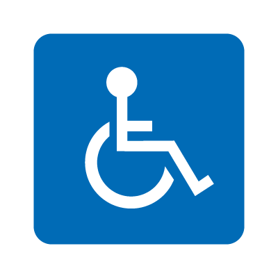 Wheelchair accessible vector logo