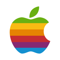 Apple Classic rainbow vector logo