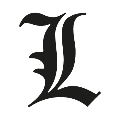 "L" letter from Death Note vector logo
